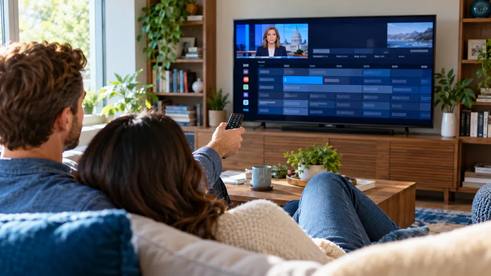 Using a streaming television interface at home