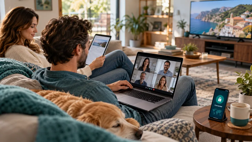 Household using multiple connected devices