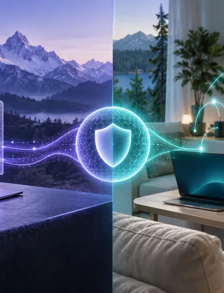 Proton VPN and Surfshark comparison between a privacy-focused workspace and a protected multi-device home