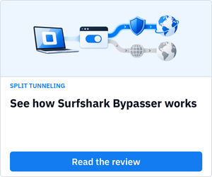 See how Surfshark Bypasser works