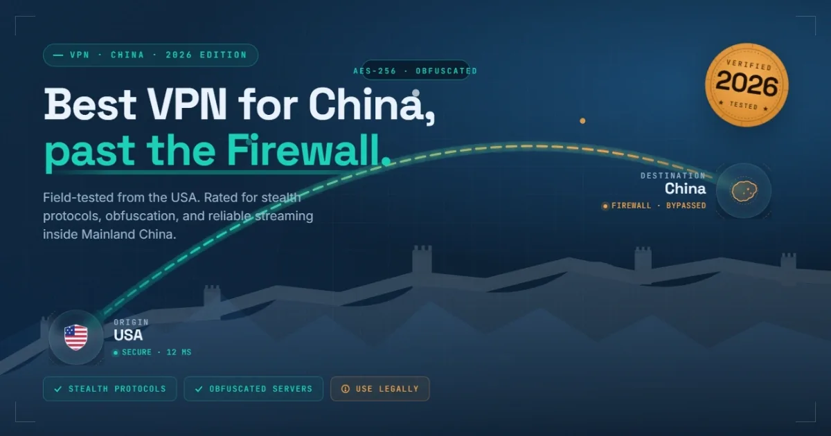 Best VPN for China in 2026 tested to bypass the Great Firewall from the USA