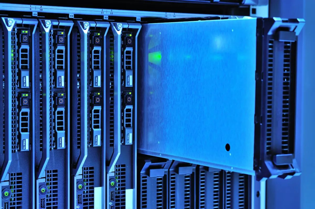 Server infrastructure representing ExpressVPN global network: TrustedServer technology and RAM-only servers