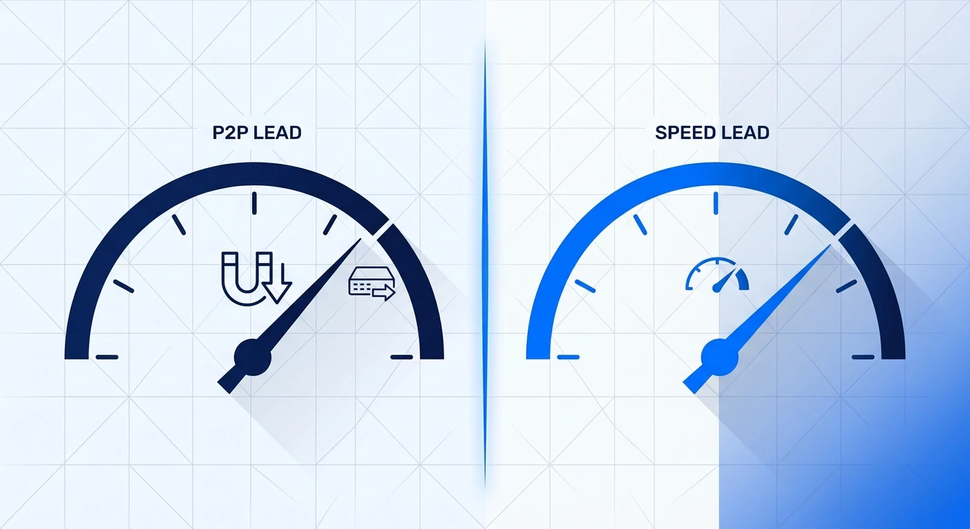 Diagram comparing PIA for torrenting and NordVPN for speed