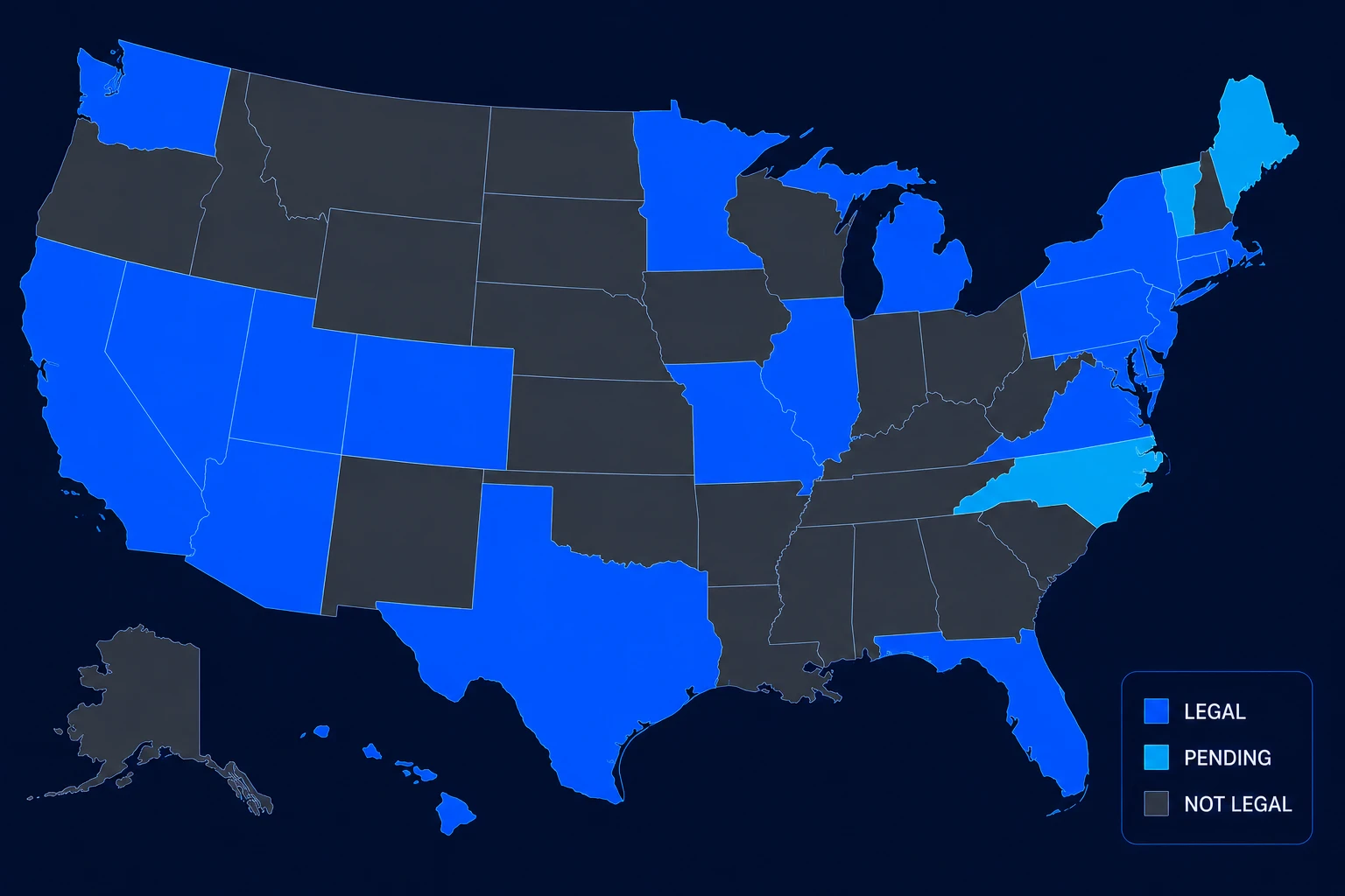 Best VPN for sports betting - US state legality map 2026 (vpnvertex.com)